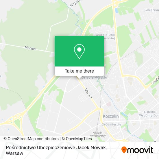 Pośrednictwo Ubezpieczeniowe Jacek Nowak map