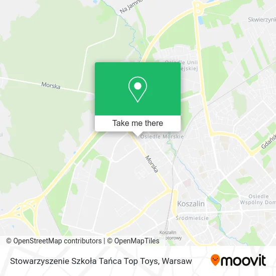 Stowarzyszenie Szkoła Tańca Top Toys map