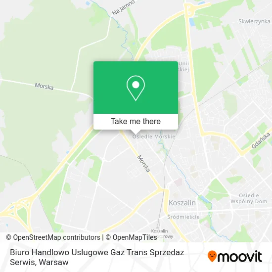 Карта Biuro Handlowo Uslugowe Gaz Trans Sprzedaz Serwis