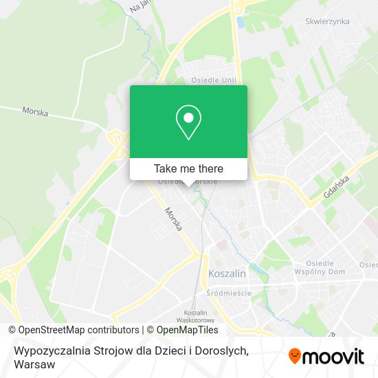 Wypozyczalnia Strojow dla Dzieci i Doroslych map