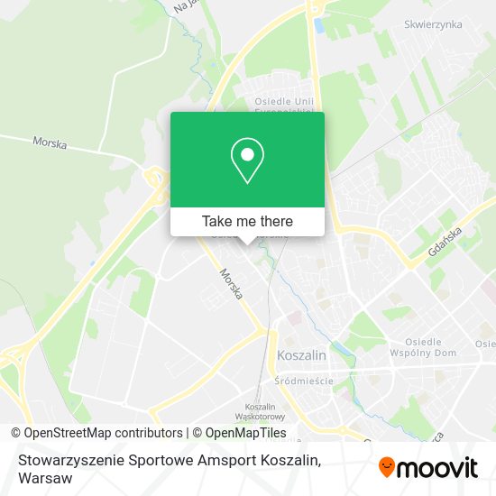 Stowarzyszenie Sportowe Amsport Koszalin map