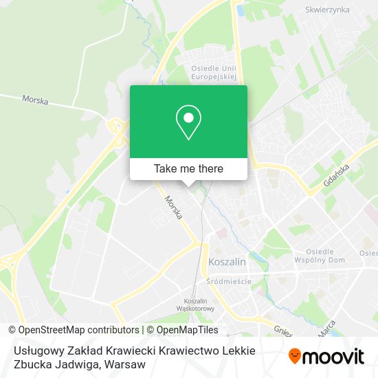 Usługowy Zakład Krawiecki Krawiectwo Lekkie Zbucka Jadwiga map