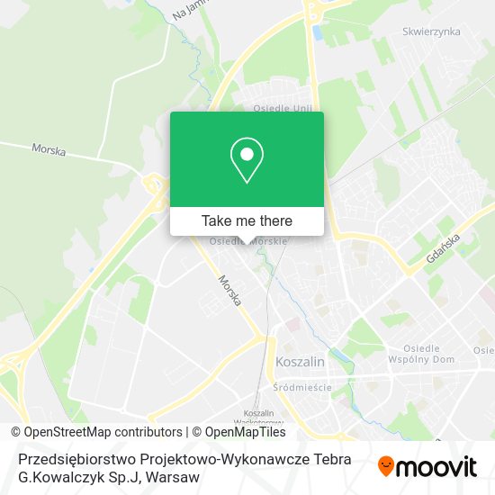 Przedsiębiorstwo Projektowo-Wykonawcze Tebra G.Kowalczyk Sp.J map