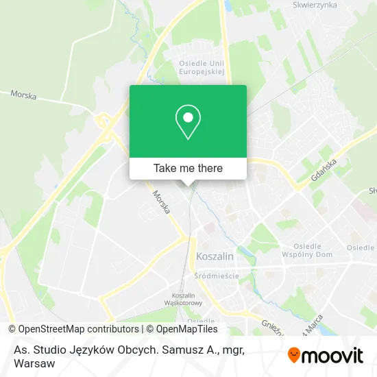 Карта As. Studio Języków Obcych. Samusz A., mgr
