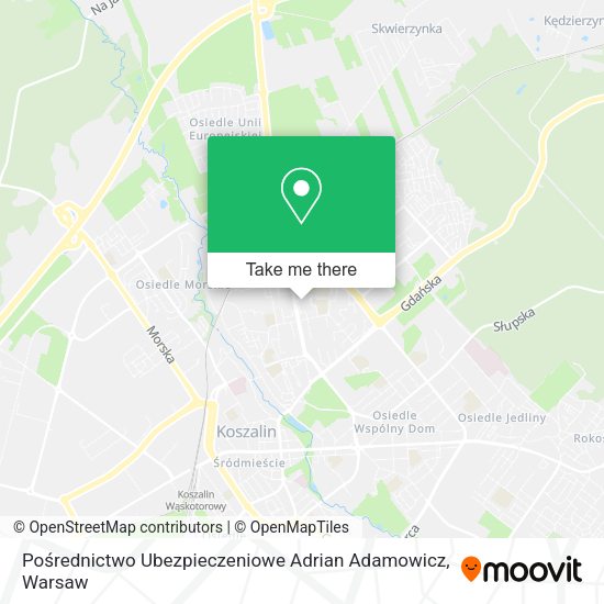 Pośrednictwo Ubezpieczeniowe Adrian Adamowicz map