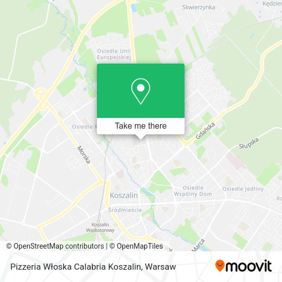 Pizzeria Włoska Calabria Koszalin map