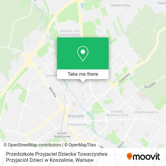 Przedszkole Przyjaciel Dziecka Towarzystwa Przyjaciół Dzieci w Koszalinie map