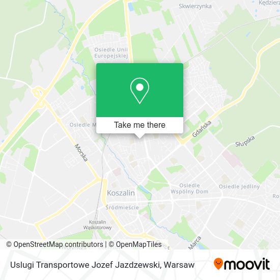 Uslugi Transportowe Jozef Jazdzewski map