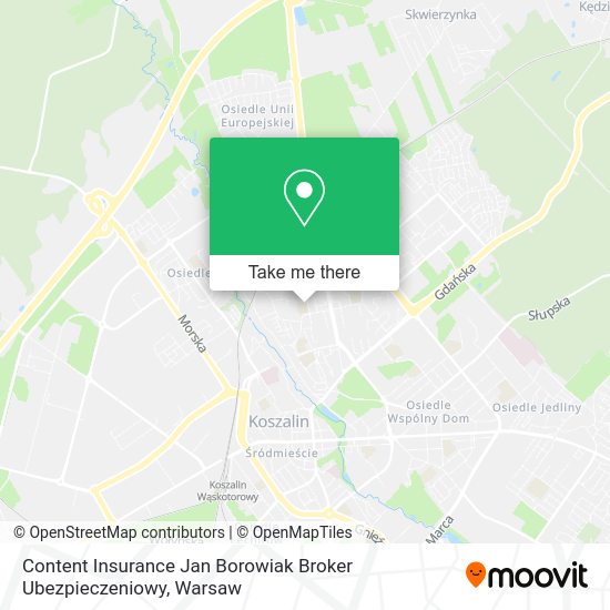 Content Insurance Jan Borowiak Broker Ubezpieczeniowy map