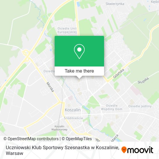 Uczniowski Klub Sportowy Szesnastka w Koszalinie map