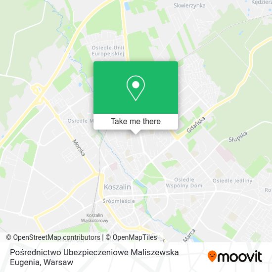 Pośrednictwo Ubezpieczeniowe Maliszewska Eugenia map