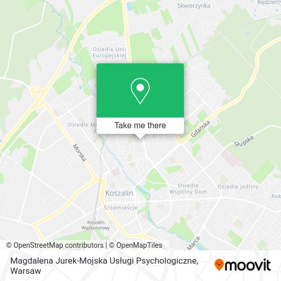 Magdalena Jurek-Mojska Usługi Psychologiczne map