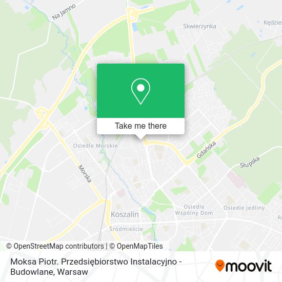 Moksa Piotr. Przedsiębiorstwo Instalacyjno - Budowlane map