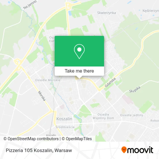 Карта Pizzeria 105 Koszalin