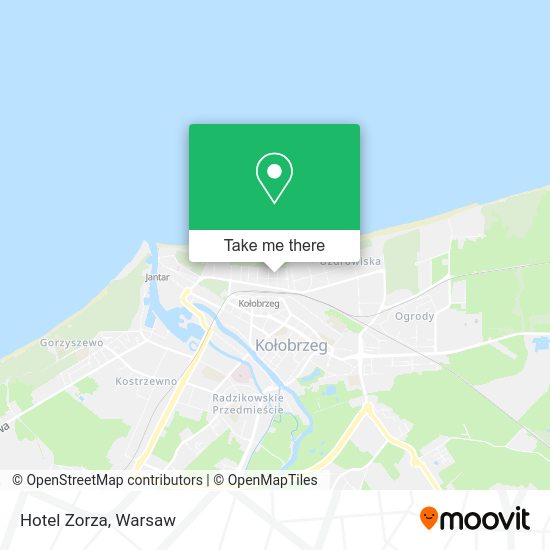 Hotel Zorza map