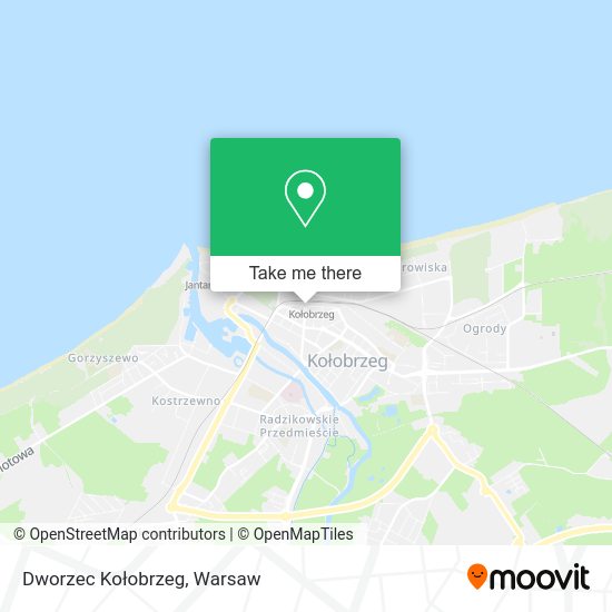 Dworzec Kołobrzeg map