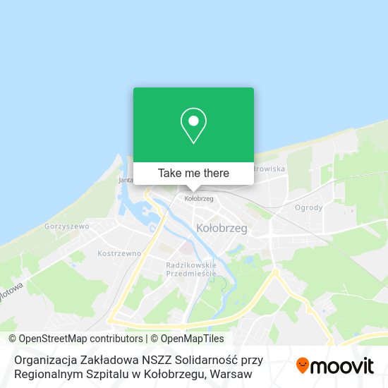 Organizacja Zakładowa NSZZ Solidarność przy Regionalnym Szpitalu w Kołobrzegu map