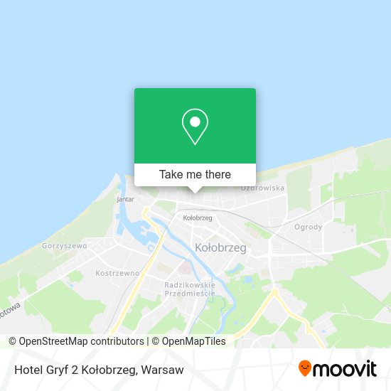 Hotel Gryf 2 Kołobrzeg map