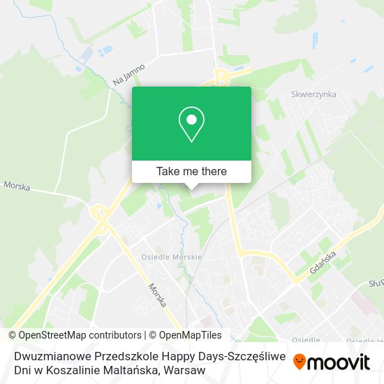 Dwuzmianowe Przedszkole Happy Days-Szczęśliwe Dni w Koszalinie Maltańska map