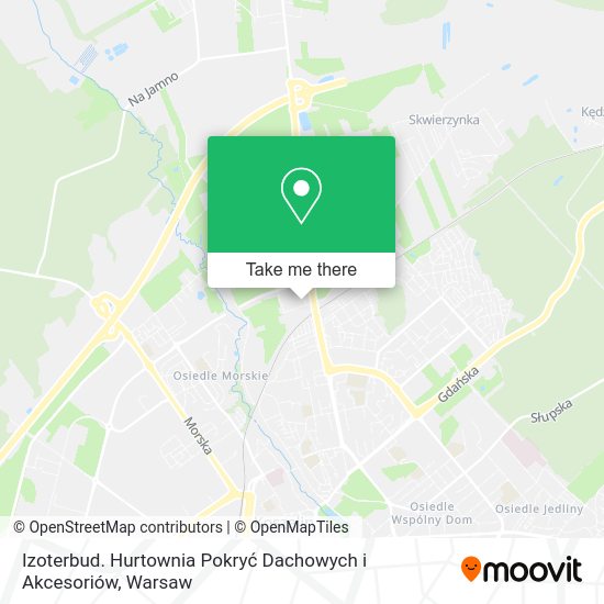 Izoterbud. Hurtownia Pokryć Dachowych i Akcesoriów map