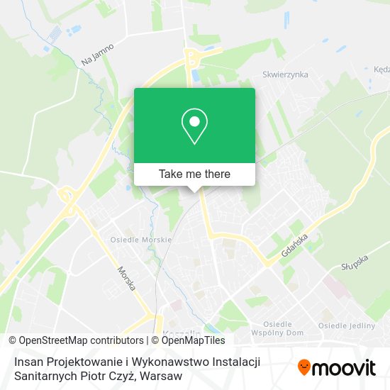 Insan Projektowanie i Wykonawstwo Instalacji Sanitarnych Piotr Czyż map