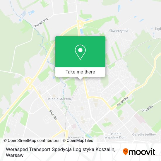 Карта Werasped Transport Spedycja Logistyka Koszalin