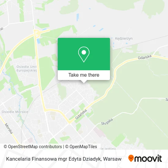 Карта Kancelaria Finansowa mgr Edyta Dziadyk
