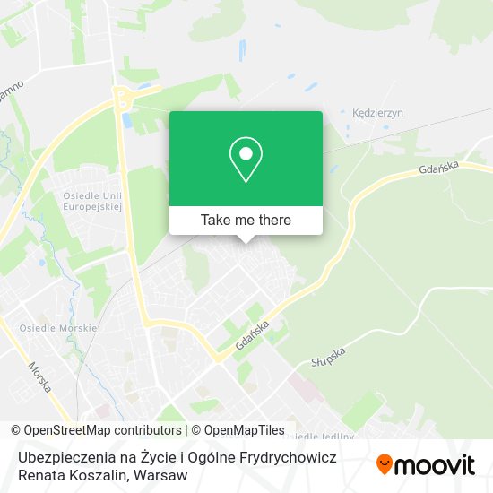 Ubezpieczenia na Życie i Ogólne Frydrychowicz Renata Koszalin map