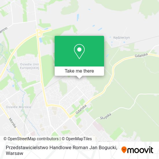 Przedstawicielstwo Handlowe Roman Jan Bogucki map