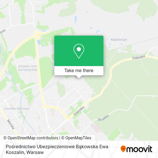 Pośrednictwo Ubezpieczeniowe Bąkowska Ewa Koszalin map