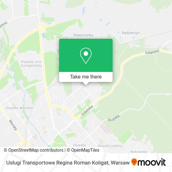 Usługi Transportowe Regina Roman Koligat map