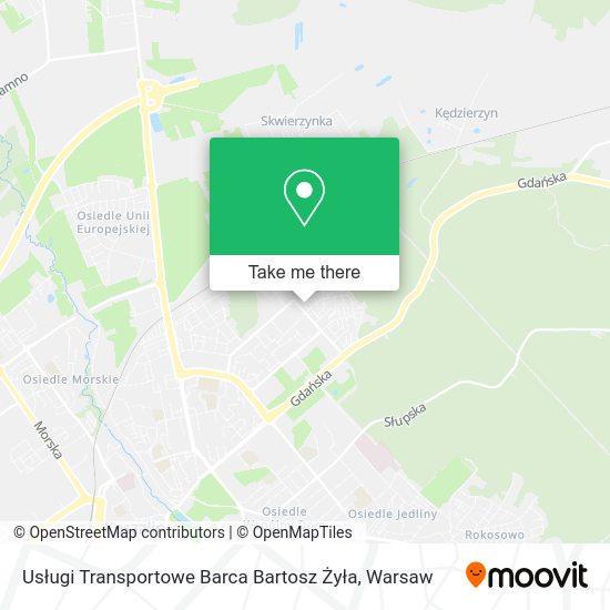 Usługi Transportowe Barca Bartosz Żyła map