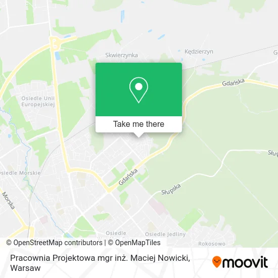 Карта Pracownia Projektowa mgr inż. Maciej Nowicki