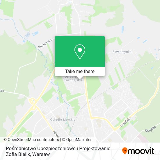 Pośrednictwo Ubezpieczeniowe i Projektowanie Zofia Bielik map