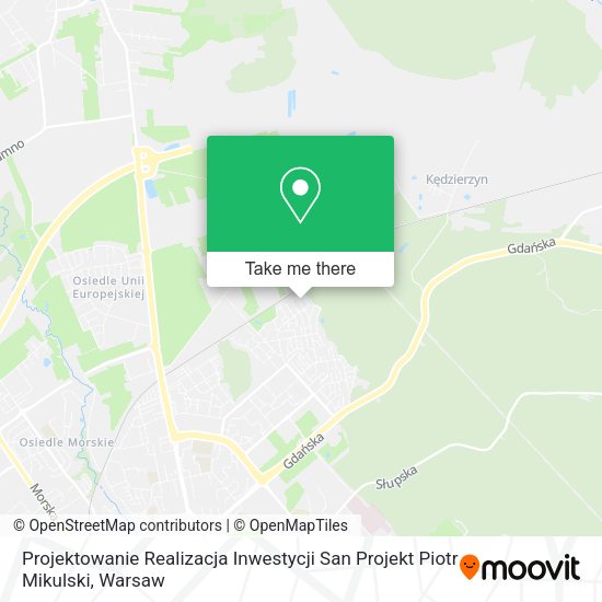 Карта Projektowanie Realizacja Inwestycji San Projekt Piotr Mikulski