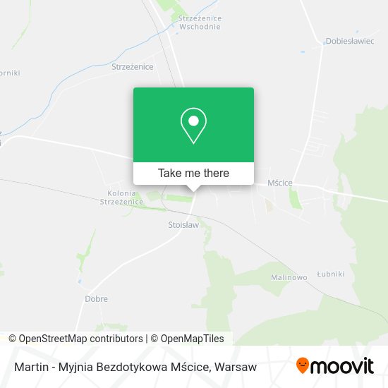 Martin - Myjnia Bezdotykowa Mścice map