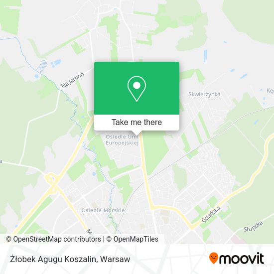 Żłobek Agugu Koszalin map