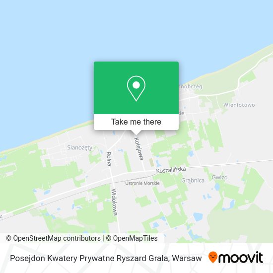 Posejdon Kwatery Prywatne Ryszard Grala map