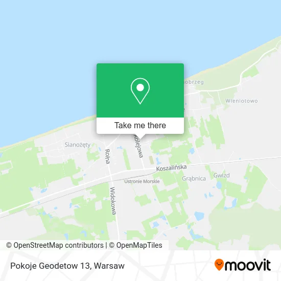 Карта Pokoje Geodetow 13