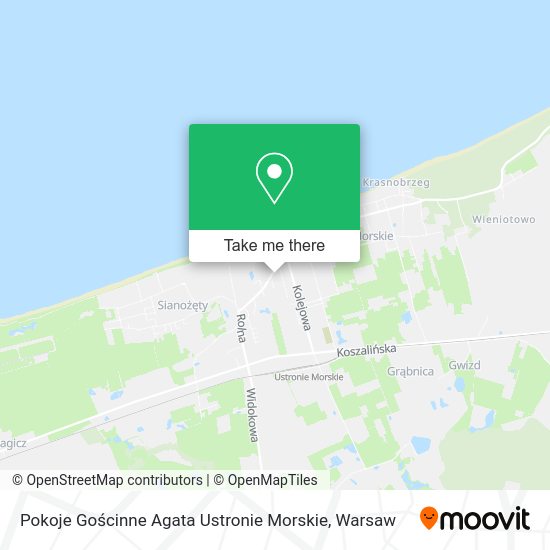 Pokoje Gościnne Agata Ustronie Morskie map