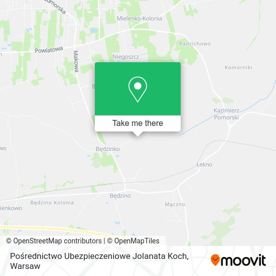 Pośrednictwo Ubezpieczeniowe Jolanata Koch map