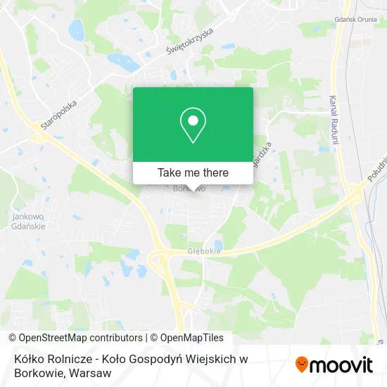 Карта Kółko Rolnicze - Koło Gospodyń Wiejskich w Borkowie