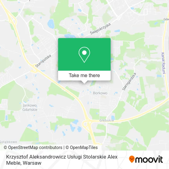 Карта Krzysztof Aleksandrowicz Usługi Stolarskie Alex Meble