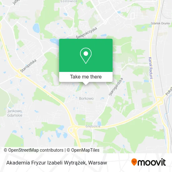 Карта Akademia Fryzur Izabeli Wytrążek