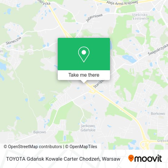 TOYOTA Gdańsk Kowale Carter Chodzeń map