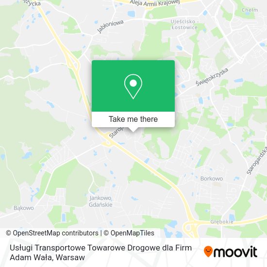 Usługi Transportowe Towarowe Drogowe dla Firm Adam Wała map