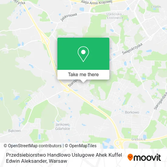Карта Przedsiebiorstwo Handlowo Uslugowe Ahek Kuffel Edwin Aleksander