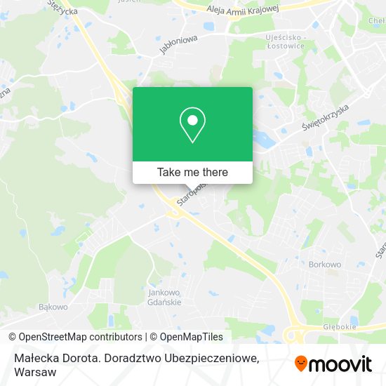 Małecka Dorota. Doradztwo Ubezpieczeniowe map