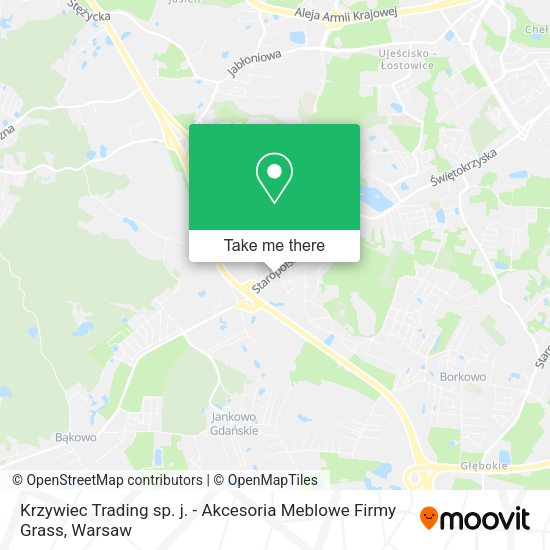 Krzywiec Trading sp. j. - Akcesoria Meblowe Firmy Grass map