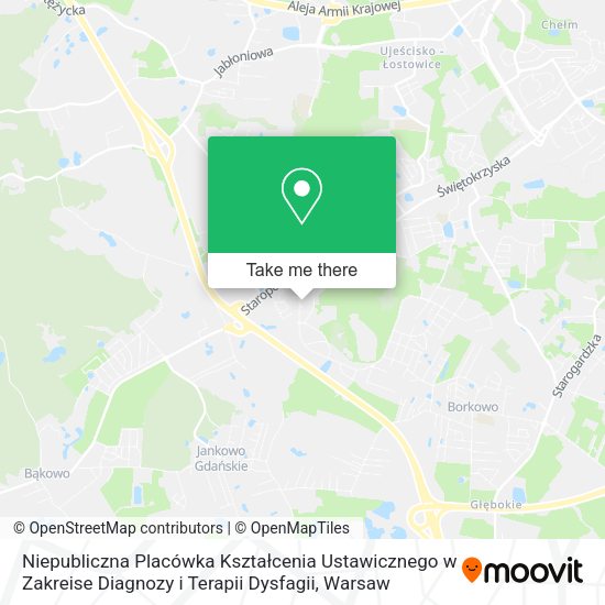 Niepubliczna Placówka Kształcenia Ustawicznego w Zakreise Diagnozy i Terapii Dysfagii map